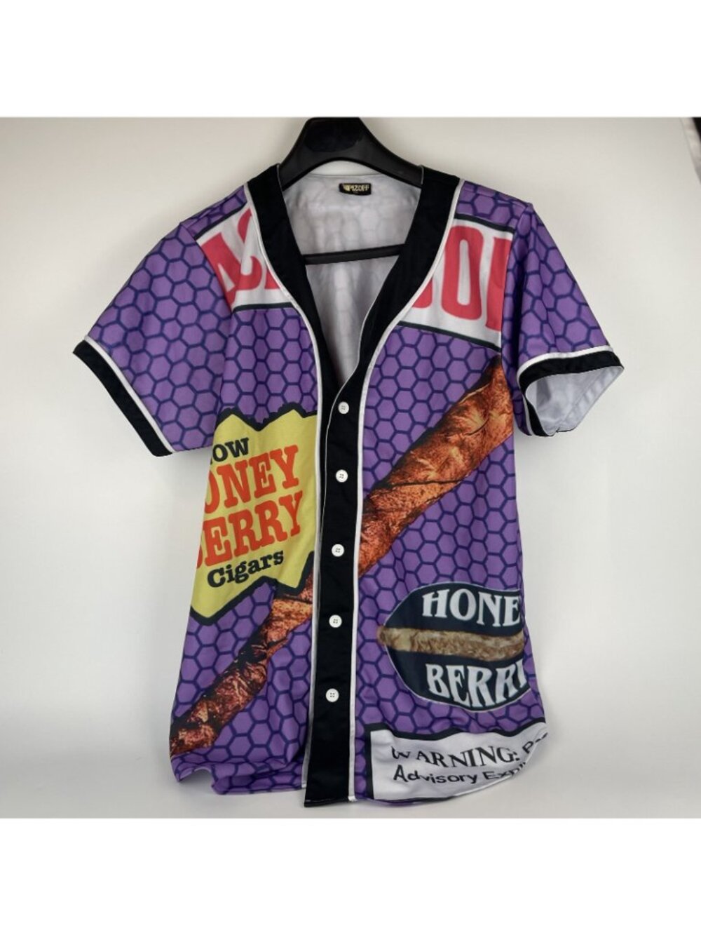 Pizoff Cigar Graphic Baseball Jerseys XXL – Lot of 2 Streetwear Button-Up Shirts - Picture 3 of 12